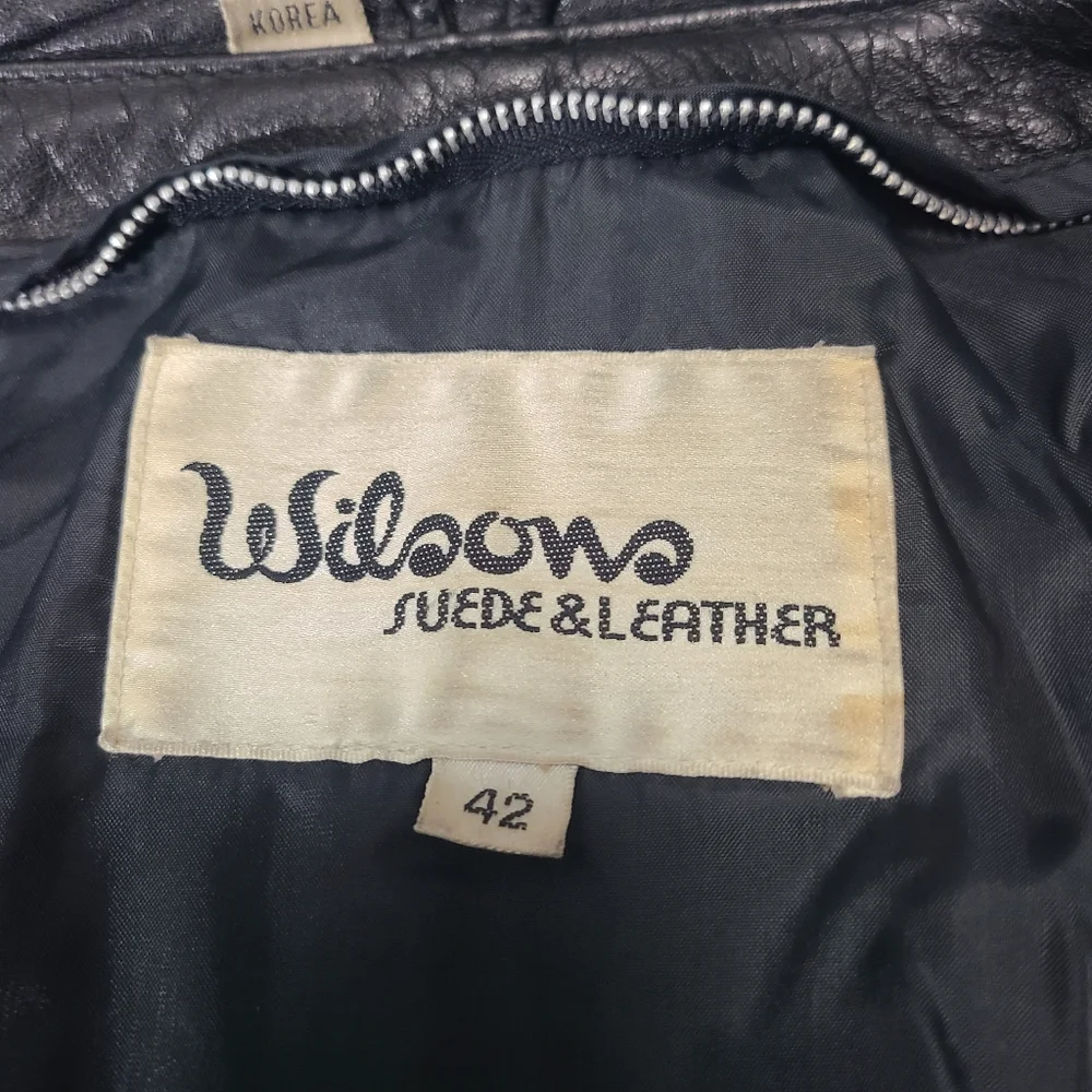 Wilson's‎ Motorcycle Men's Black Vintage Leather Jacket Size 42